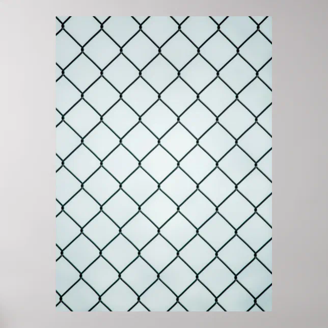 Black metal chain link fence poster | Zazzle