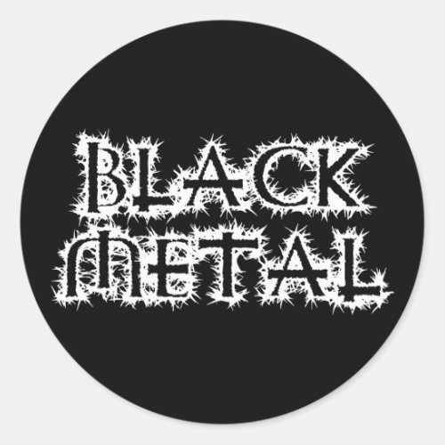 Black Metal Classic Round Sticker