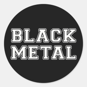 Black Metal Classic Round Sticker