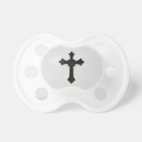 Black Metal Cross Pacifier