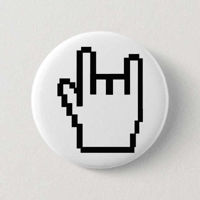 black metal-head icon pinback button (Front)