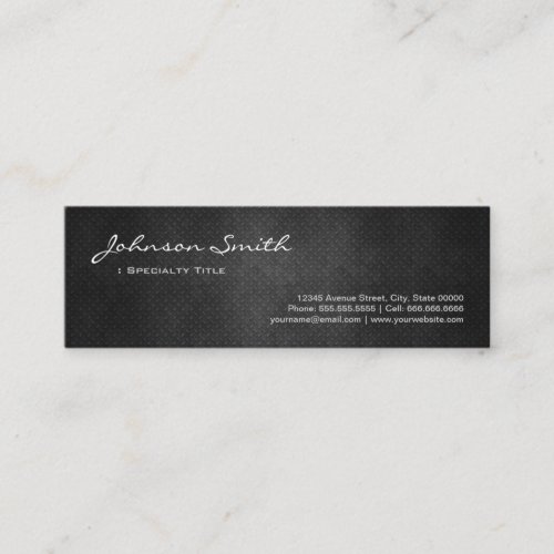 Black Metal Iron Steel - Cool Platinum Look Business Card Template