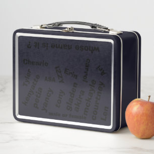 Black Metal lunchbox /mmetropolim design          