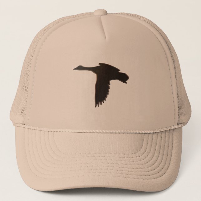Black Metal - Mallard Duck in Flight Trucker Hat (Front)