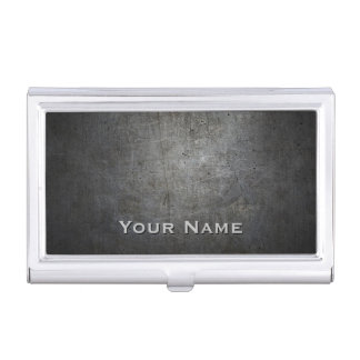 Black METAL Personalized Business Card Holder