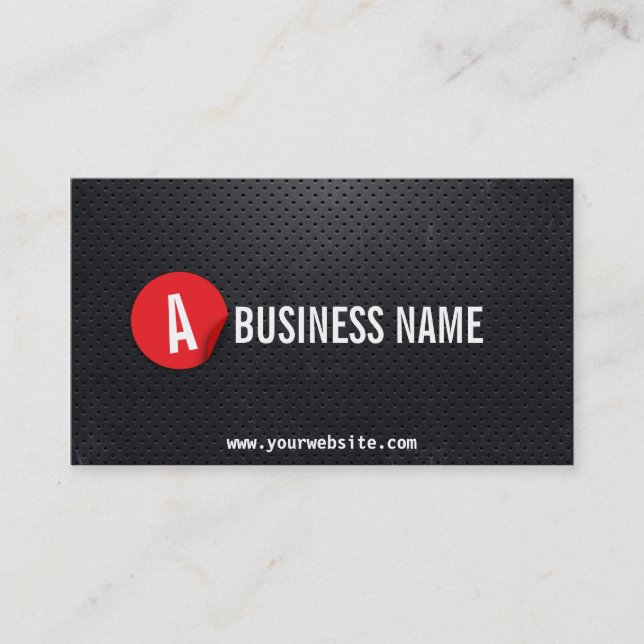 Black Metal Red Label Producer Business Card (Front)