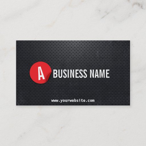 Customizable Black Metal Red Label Ski Business Card