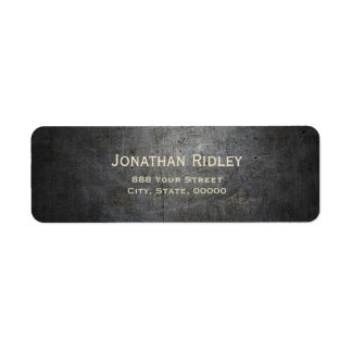 Black METAL Return Address Labels