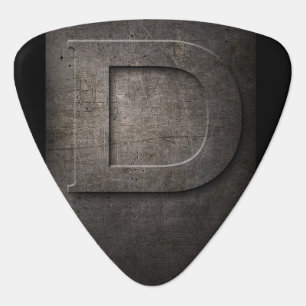 Black Metal Rustic D Monogram Guitar Pick