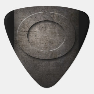 Black Metal Rustic O Monogram Guitar Pick