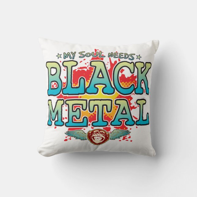 Black Metal Soul Cushion (Front)