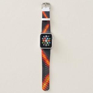 Black metal stair apple watch band
