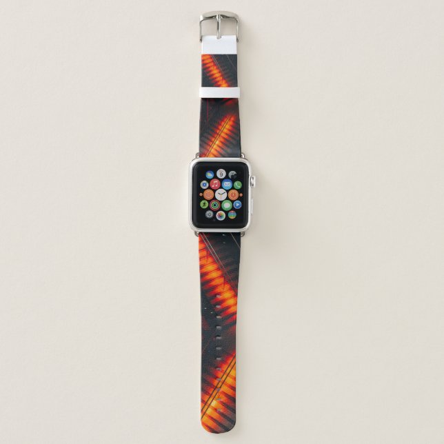 Black metal stair apple watch band (Front)