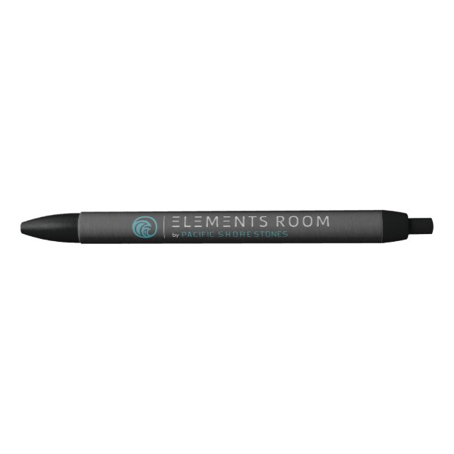 Black Metallic Brushed Aluminum Look Pen (Front)