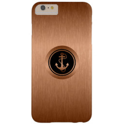 Black &amp; Metallic Coper With Nautical Anchor Barely There iPhone 6 Plus Case