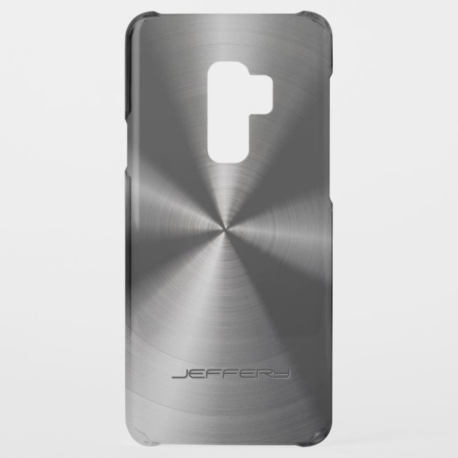 Black Metallic Faux Stainless Steel Uncommon Samsung Galaxy Case (Back)