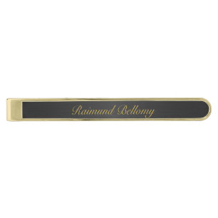 Black Metallic Gold Finish Tie Bar