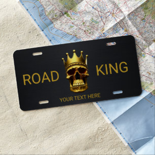 Black Metallic License Plate