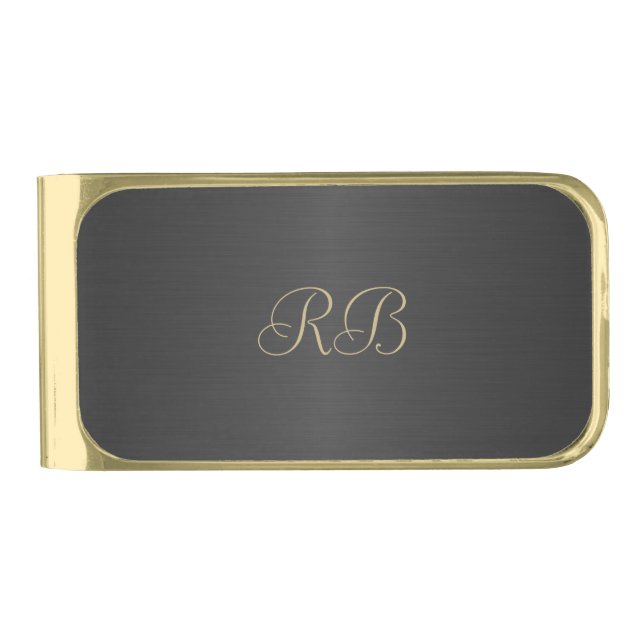 Black Metallic Money Clip (Front)