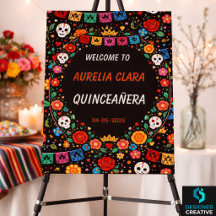 Black Mexican Fiesta Floral Gold Tiara Quinceañera
