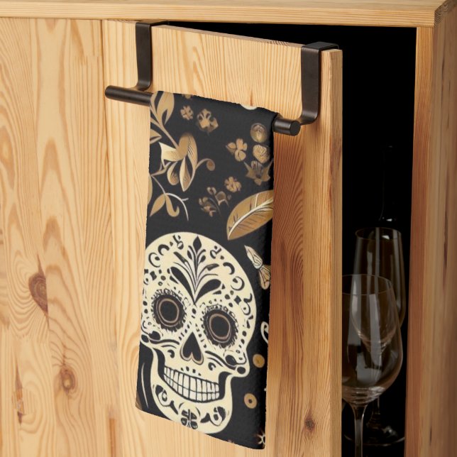 Black Mexican Kitchen Towel (Thirds Fold)