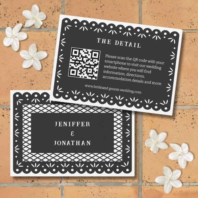 BLACK MEXICAN PAPEL PICADO ENCLOUSURE CARD (Creator Uploaded)