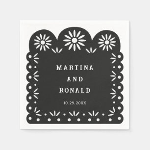 BLACK MEXICAN PAPEL PICADO NAPKINS