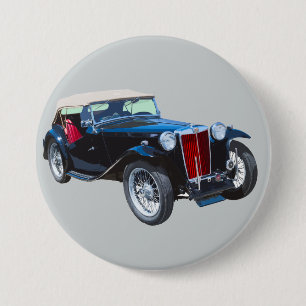 Black Mg Tc Antique Car Pinback Button