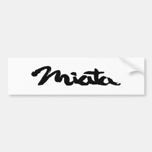 Black Miata Bumper Sticker