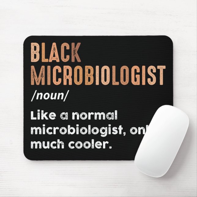 Black Microbiologist Funny Definition Microbiology Mouse Pad (With Mouse)