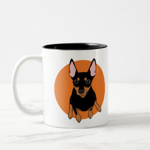 Black Min Pin Miniature Pinscher Dog Coffee Mug