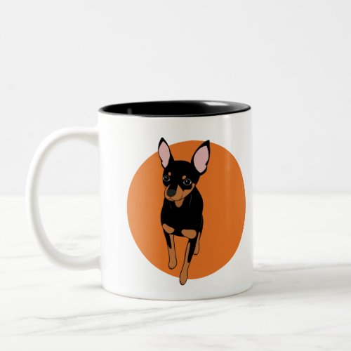 Black Min Pin Miniature Pinscher Dog Coffee Mug