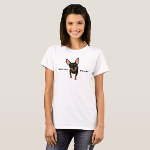 Black Min Pin Miniature Pinscher Women's T-Shirt