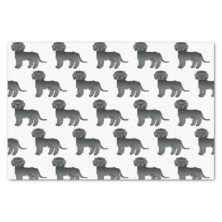 Black Mini Goldendoodle Cute Cartoon Dog Pattern Tissue Paper