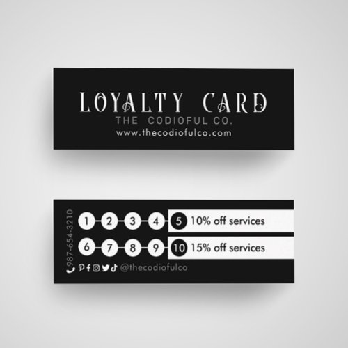 Black Mini Loyalty Card