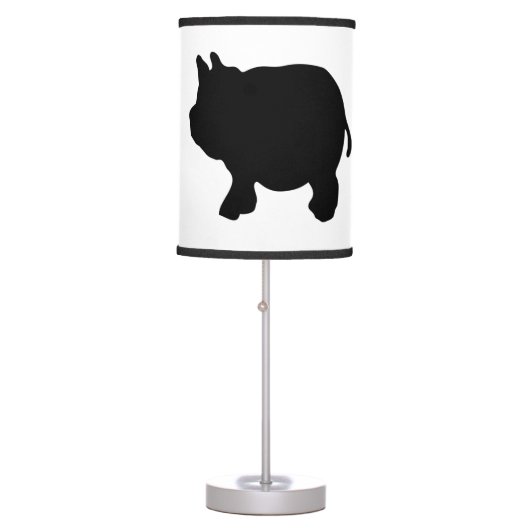 Black Mini Pig, Table Lamp (Front)