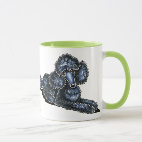 Black Mini Poodle Lay Pretty Mug