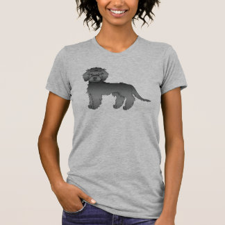 Black Miniature Goldendoodle Cute Cartoon Dog T-Shirt