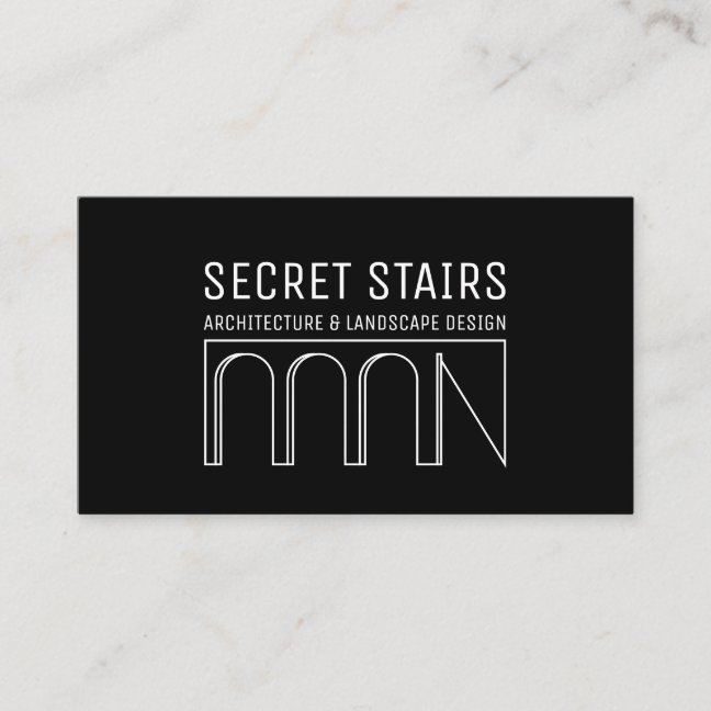 Black Minimal Architecture bridge Business Card