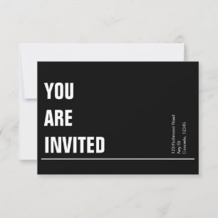 Black Minimal Church Invite