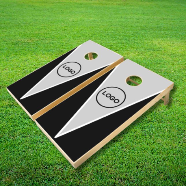 Black Minimal Custom Business logo design  Cornhole Set (Black Minimal Custom Business logo design Cornhole Set)