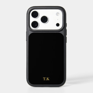 Black Minimal iPhone Case Monogram