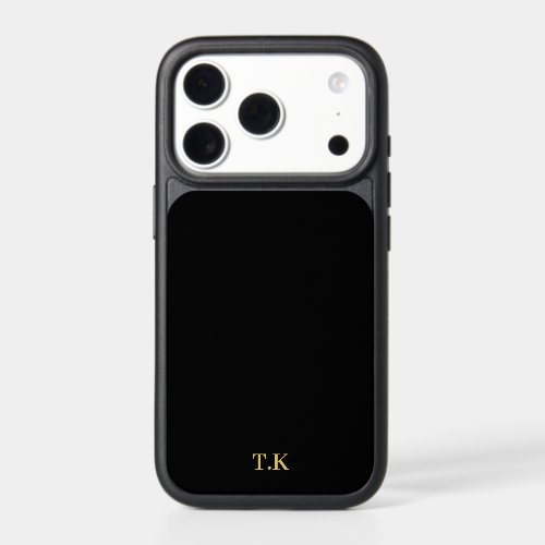 Black Minimal iPhone Case Monogram