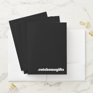 Black Minimal Modern Elegant Corporate Business Pocket Folder