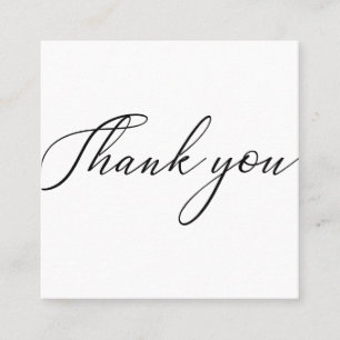 Black Minimal Modern Thank you Business Cards