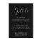 Black Minimal Wedding Details 