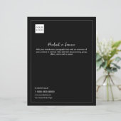 Black Minimal White Business Logo Marketing Flyer (Standing Front)