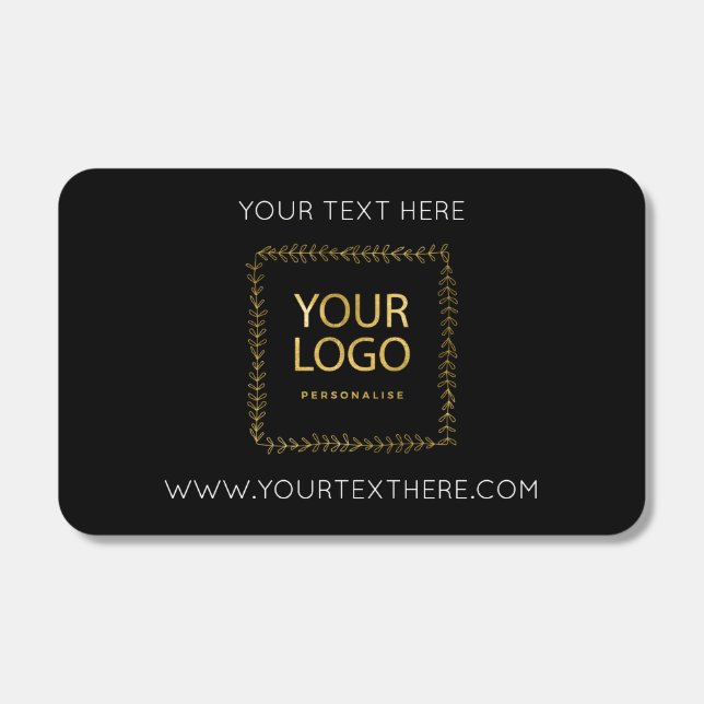 Black Minimalism Logo Text Web Business Promotion Matchboxes (Front)