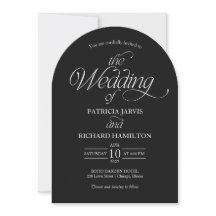 Black Minimalist Arch Wedding Elegant