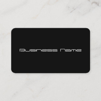 Black Minimalist Business Card